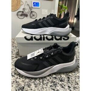 adidas AlphaBounce  Black Grey White Men Running Sports Shoes Sneakers HP6144 si